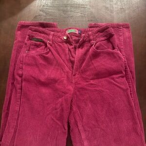 Corduroy Women's Jeans - Red/Maroon